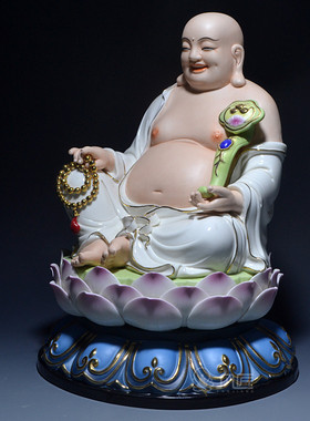如意德化白瓷菩萨工艺品弥勒佛像