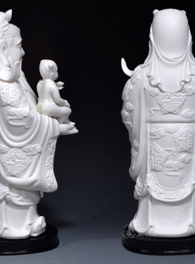 白瓷佛像中式风送老人福禄寿三星