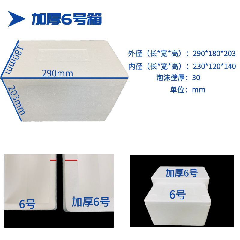 一件18个加厚邮政6号泡沫箱水果 杨梅 海鲜保鲜盒包邮,淘宝优惠券,粉丝福利购,淘宝优惠卷