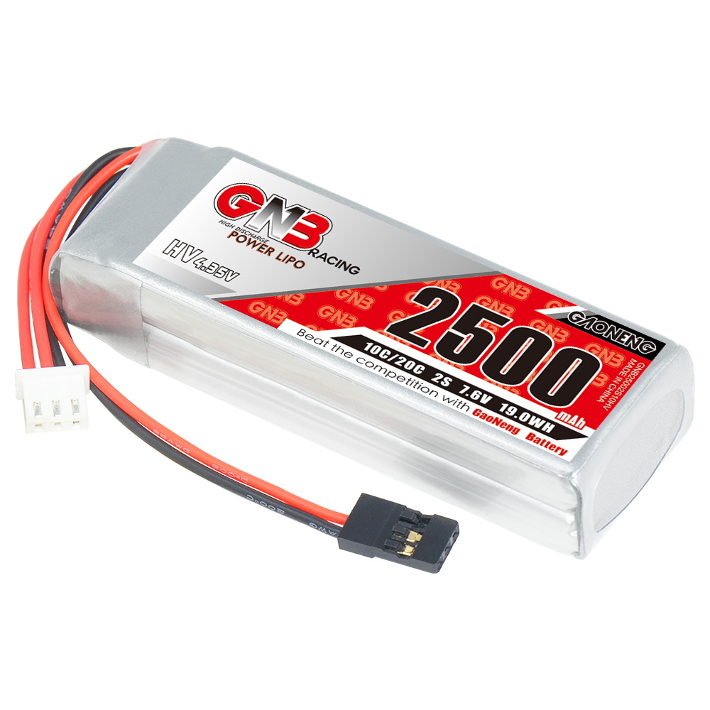 GAONENG高能 2500mAh 2S 7.6V 10C HV 遥控RC车模接收器电池 - 图3