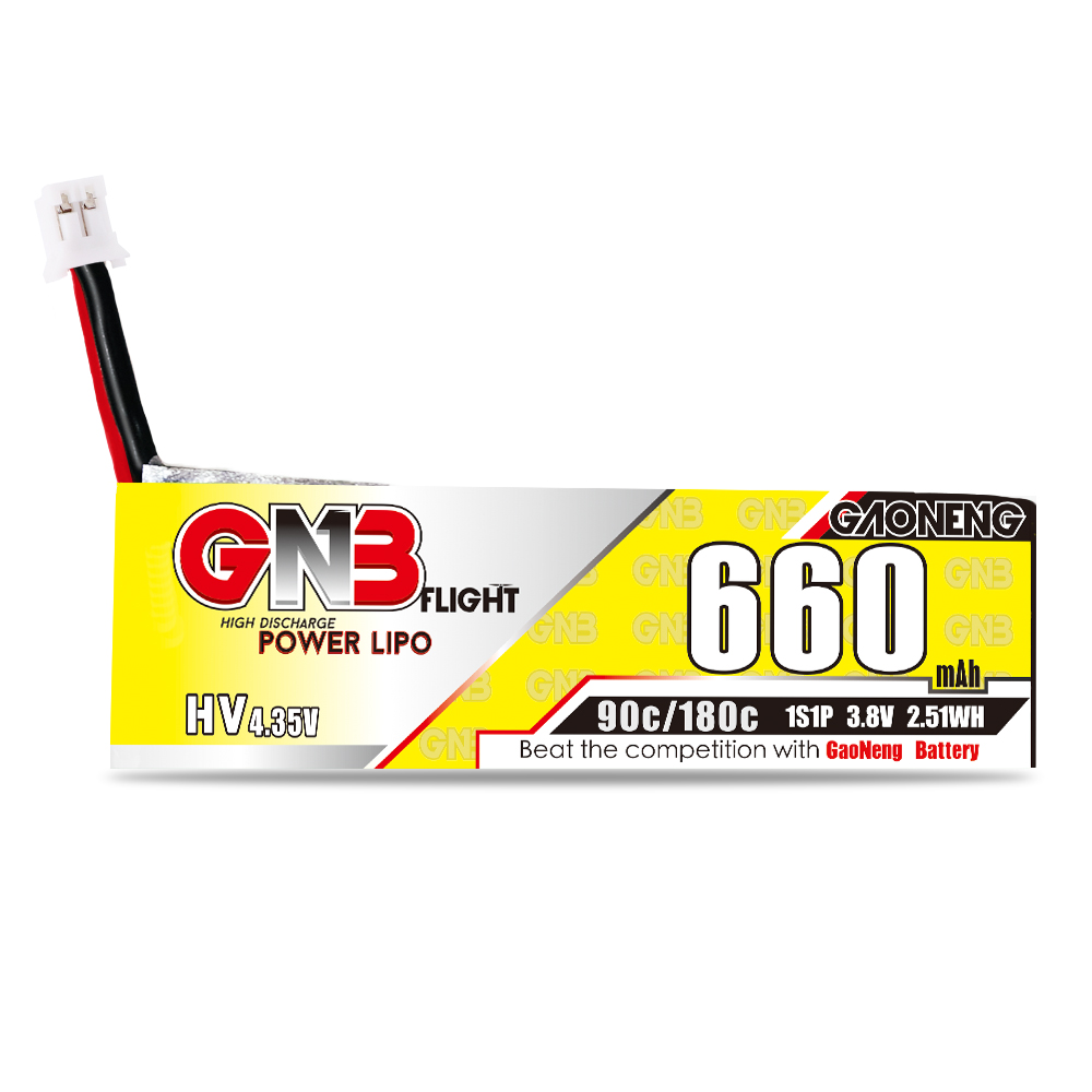 GNB高能660mAh 1S 3.8V 90C HV室内穿越机LiHV航模锂电池 M2直机-图3