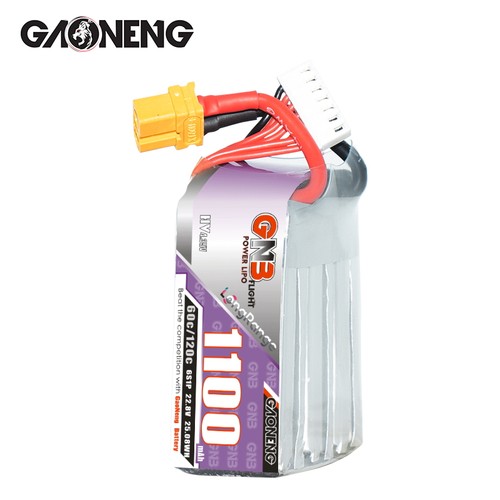 GNB高能 1100mAh 6S 22.8V 60C HV遥控模型聚合物锂电池 4寸机型 - 图1