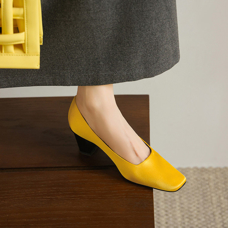 2026春季简约复古风方头小猫跟浅口单鞋一脚蹬气质通勤优雅风,淘宝优惠券,粉丝福利购,淘宝优惠卷