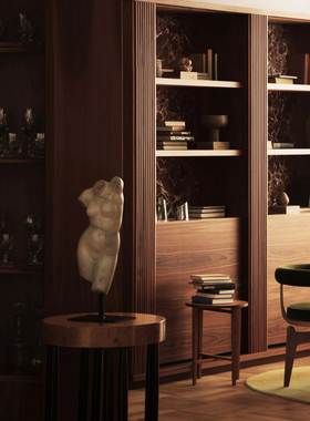 样板房仿玉石中古风人体雕塑摆件