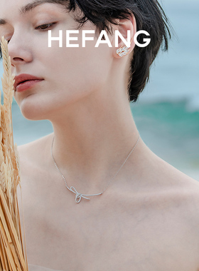 HEFANG何方珠宝丝带结锁骨链