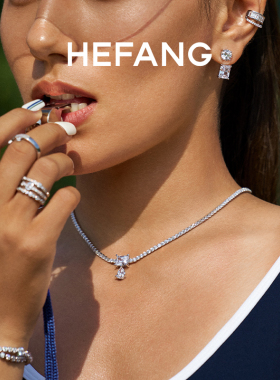 何方珠宝方糖水滴网球项链