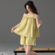 Yalu suspender pajamas ສໍາລັບແມ່ຍິງ 2026 ລະດູຮ້ອນໃຫມ່ sleeveless ສັ້ນບາງໆວ່າງຂະຫນາດໃຫຍ່ສາມາດນຸ່ງໃສ່ນອກເຮືອນຊຸດເຄື່ອງນຸ່ງຫົ່ມ