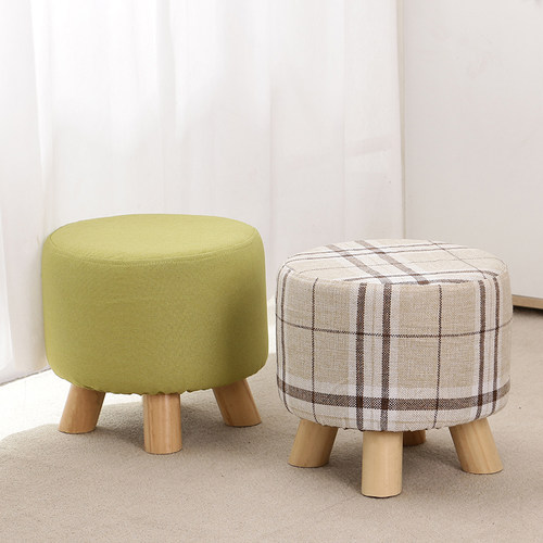 实木换鞋凳时尚穿鞋凳创意方凳布艺小凳子沙发凳茶几板凳家用矮凳 - 图0