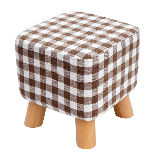 实木换鞋凳时尚穿鞋凳创意方凳布艺小凳子沙发凳茶几板凳家用矮凳 - 图3