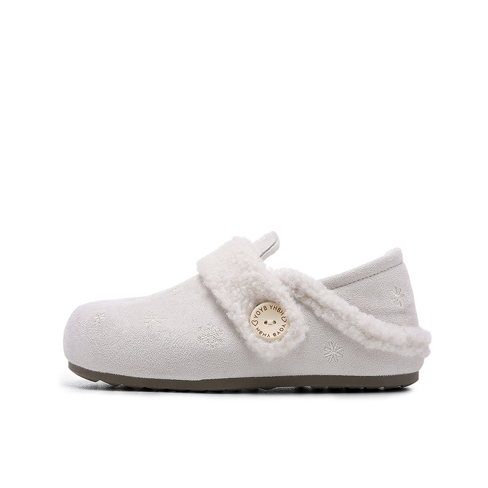 鲁鲁蛋 魔术贴一脚蹬加绒勃肯鞋全包女2025新款冬季毛毛二棉鞋子,淘宝优惠券,粉丝福利购,淘宝优惠卷