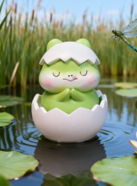 可爱卡通青蛙毛绒桌面摆件