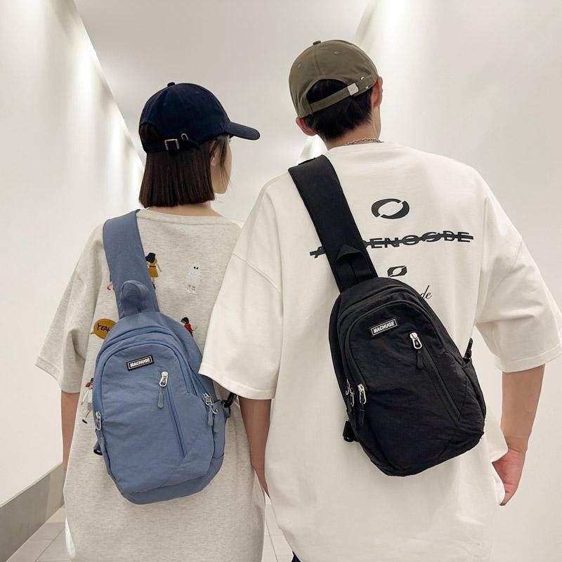 日系简约休闲胸包女潮牌运动单肩斜挎小背包女百搭ins大容量男包,淘宝优惠券,粉丝福利购,淘宝优惠卷