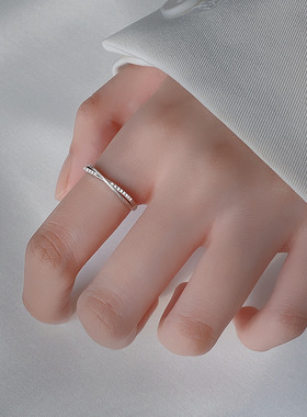 925纯银戒指女高级感素圈时尚个