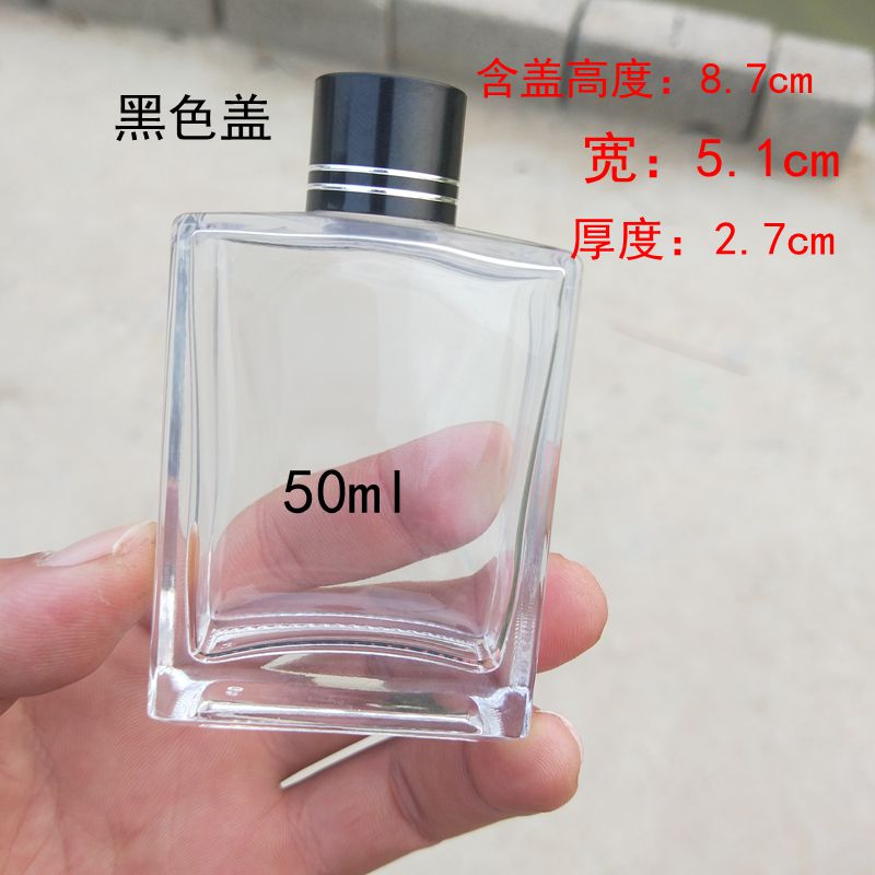 透明玻璃小酒瓶30ml50ml100ml白酒瓶试用瓶二两扁酒瓶药酒空瓶子-图1