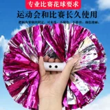 Чирлидеры соревнований по металлу света в цветочной танцоре в цветочных болельщиках в начальной школе спортивная встреча