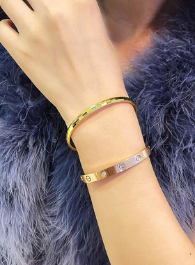 镭射手镯3D硬金黄金999足金送礼