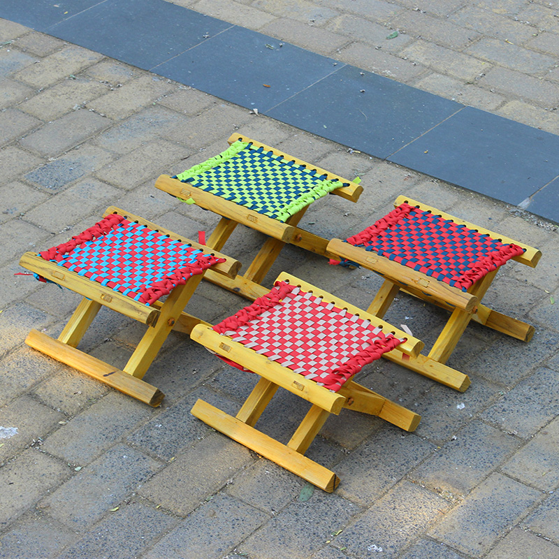 马扎实木小马扎凳户外便携折叠成人折叠凳马扎凳结实户外钓鱼板凳 - 图1