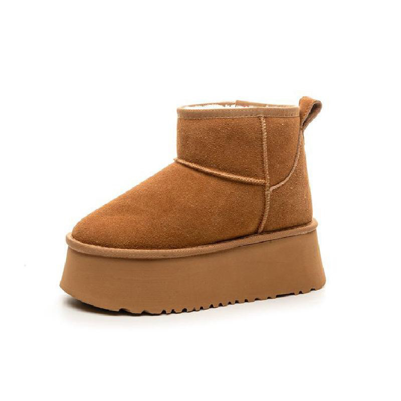 内增高12CM雪地靴女2025年冬季超高跟小个子真皮加绒加厚保暖棉鞋,淘宝优惠券,粉丝福利购,淘宝优惠卷