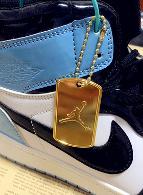 aj6飞人黑金金色吊牌鞋扣挂件