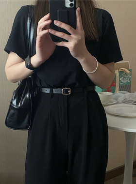 ins韩风简约百搭细皮带女