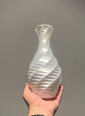 3D打印塑料丝绸花瓶家居摆件