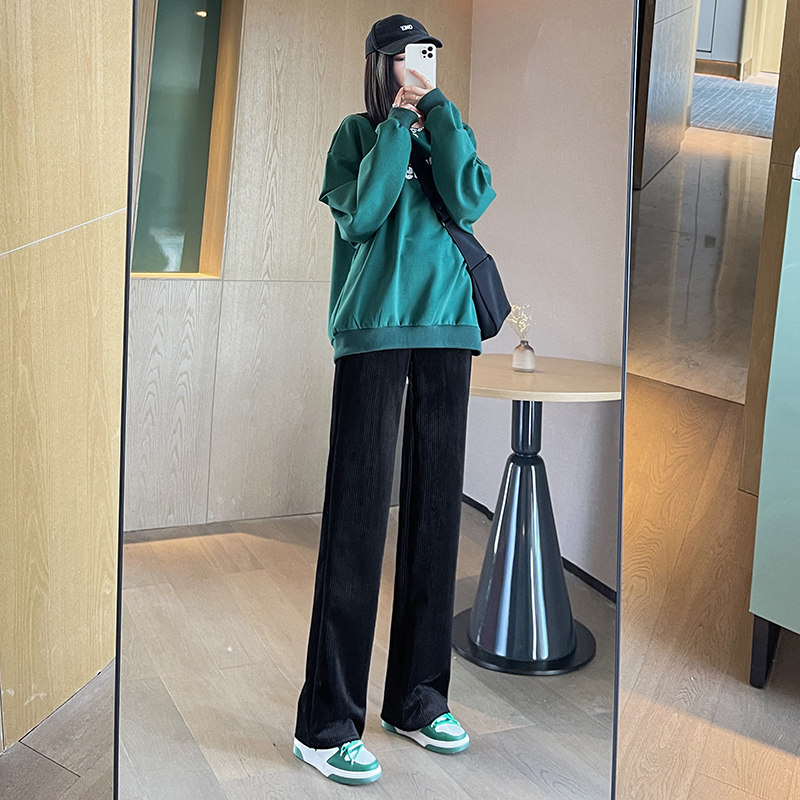 雪尼尔阔腿裤高腰灯芯绒休闲裤 臻缔森服饰休闲裤