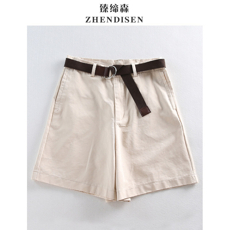 工装女夏2020新款韩版宽松直筒短裤 臻缔森服饰休闲裤