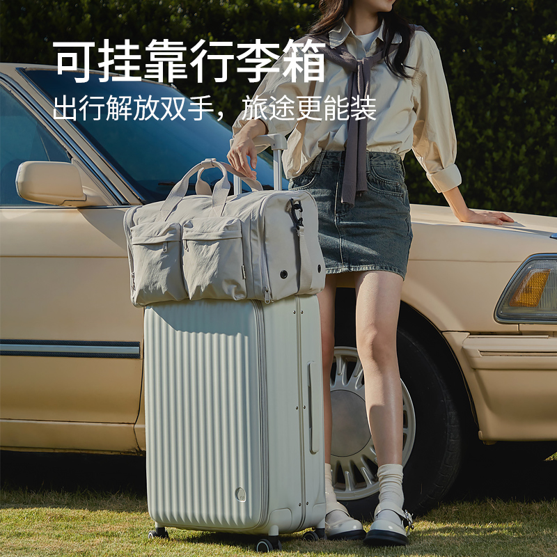 阿季可折叠手提行李袋旅行包女士短途轻便大容量旅游行李箱附加包