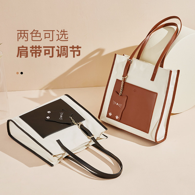 阿季女2020新款潮单肩大容量帆布包 aji箱包女士包袋