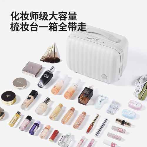 阿季手提行李箱附加包女12寸登机小轻便可套拉杆迷你便携化妆箱子 - 图2