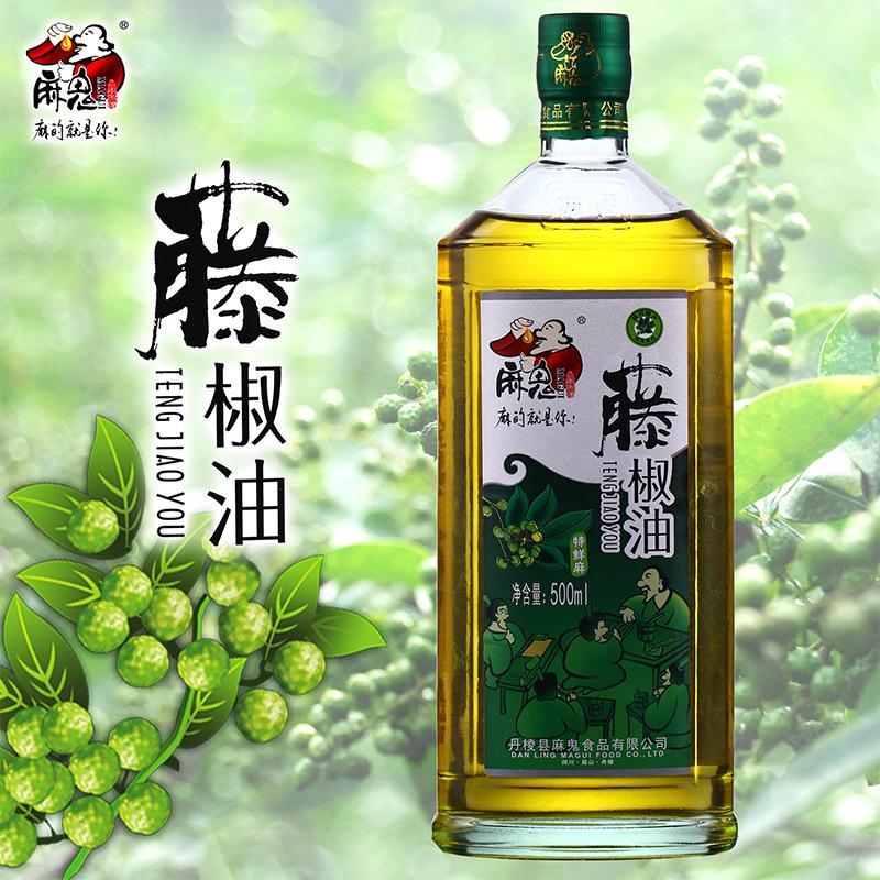 麻鬼藤椒油500ml 四川丹棱特产洪雅汉源特麻青花椒油 凉拌油5L - 图0