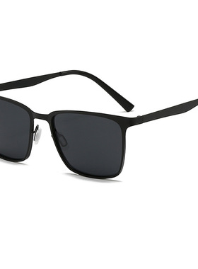 黑色墨镜新款时尚方形太阳镜男士偏光太阳镜变色驾驶钓鱼夜视眼镜