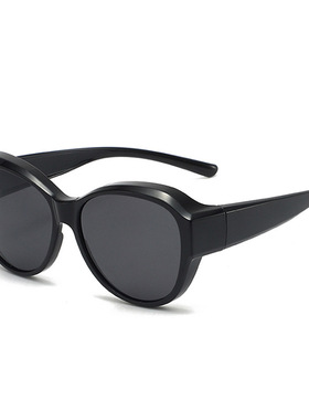 墨镜可套近视镜偏光开车专用男士女大框夹片方圆脸套镜高级感黄片