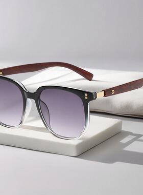 墨镜女款2026新款复古多边形茶框木纹韩版同款个性潮流太阳镜男士