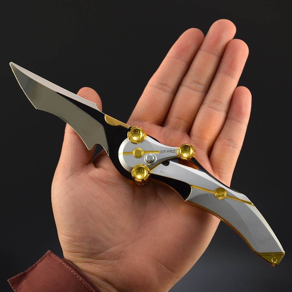 三角洲行动周边怜悯折刀可折叠刀弹动版金属模型下刀怜悯之刃玩具 - 图0