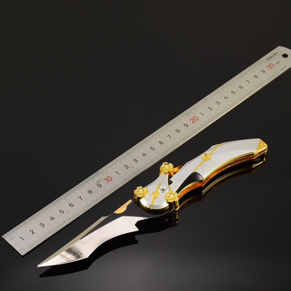 三角洲行动周边怜悯折刀可折叠刀弹动版金属模型下刀怜悯之刃玩具 - 图1