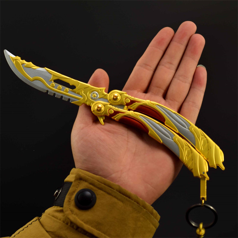 穿越火线模型穿越周边英雄近战武器天神蝴蝶刀甩刀炽芒蝶刃模型手办火线玩具刀