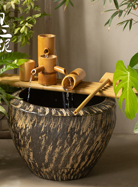 景德镇陶瓷家居酒店鱼缸水缸摆件