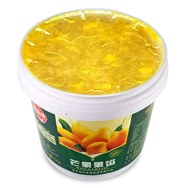 芒果果馅5kg 果粒果肉含量60%果酱果陷面包蛋糕慕斯西点夹心装饰