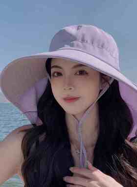大帽檐防晒帽女2024新款