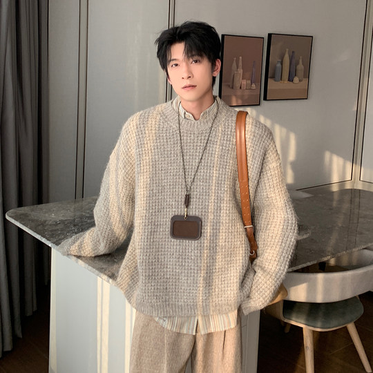 Hualun осенне-зимний вязаный свитер с круглым вырезом