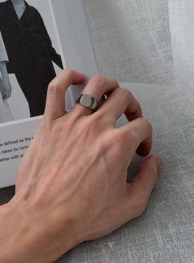 ins韩版简约百搭男红潮情侣戒指