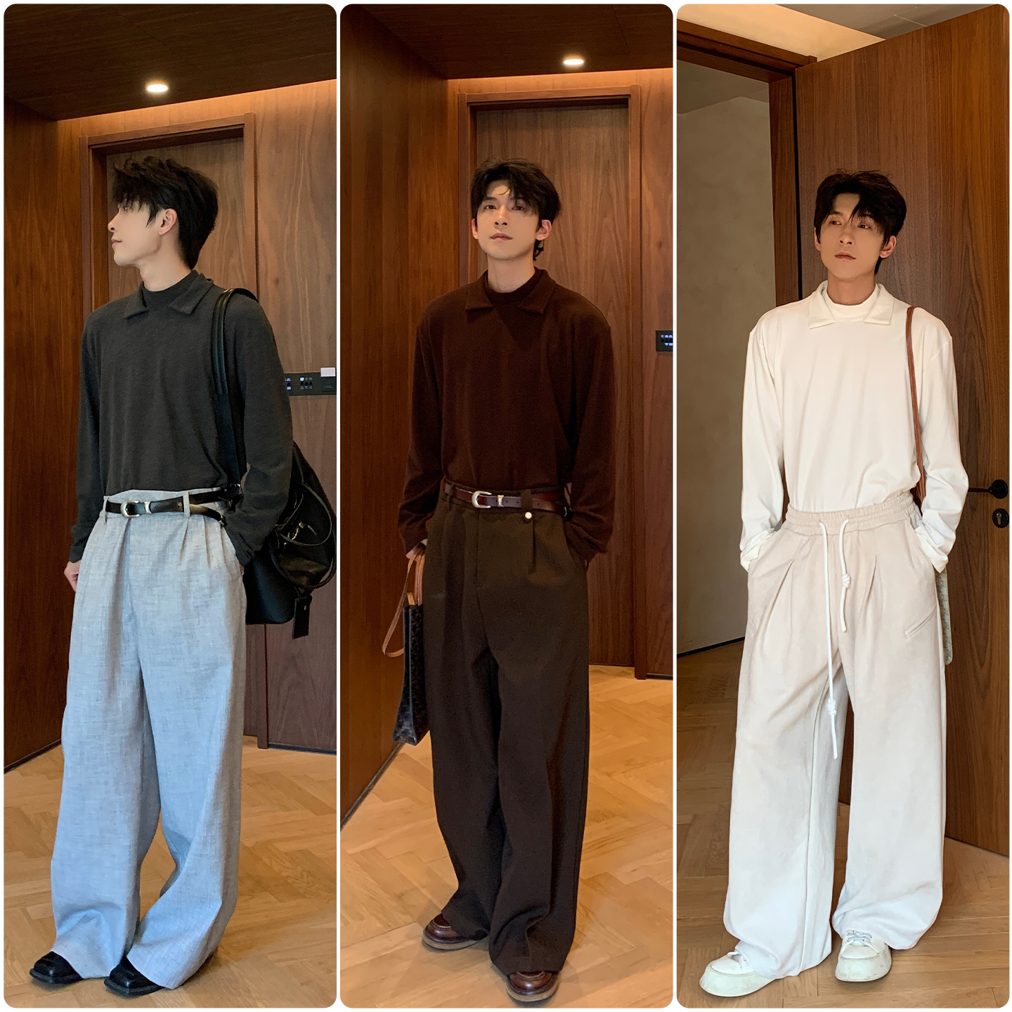 Hualun春秋内搭打底衫男款2025正流行T恤男长袖韩版百搭保暖上衣 - 图1