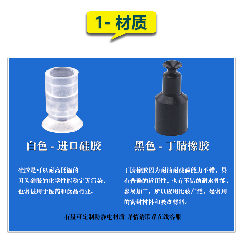 SMC迷你型机械手真空吸盘工业气动配件 ZP-02/3/4/6/8/11/BT5/7 - 图0