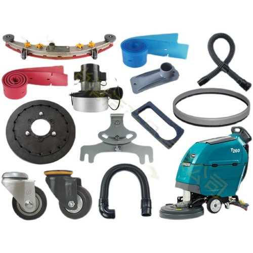 坦能T260洗地机配件吸水胶条吸排水管电机轮子地刷充电器扒头裙边 - 图3