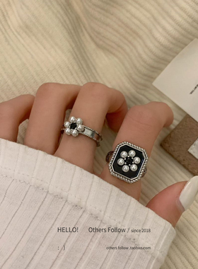 follow复古滴油开口戒指