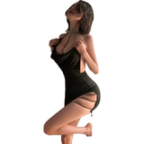 Нижнее белье, сексуальная пижама, цепь, униформа, с открытой спиной