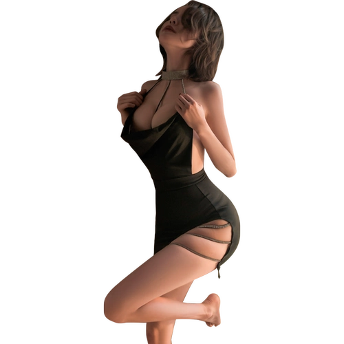 Нижнее белье, сексуальная пижама, цепь, униформа, с открытой спиной