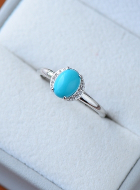 女款S925纯银DIY镶嵌戒指空托