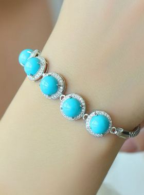 女S925纯银DIY镶嵌群镶手链空托